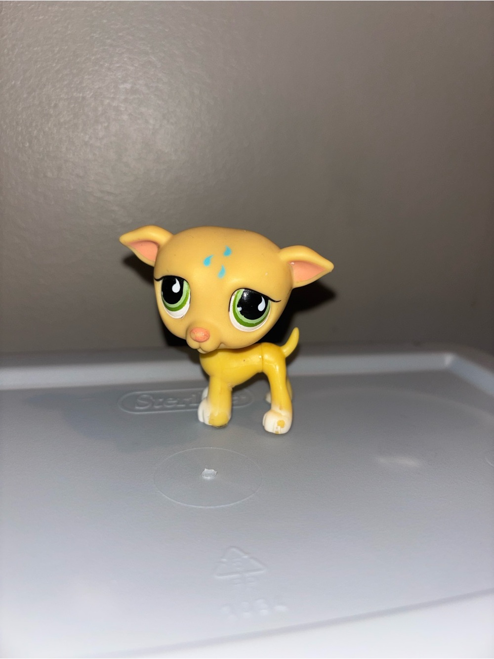 Littlest Pet Shop LPS #875 Yellow Greyhound Eye drop - Picture 9 of 9